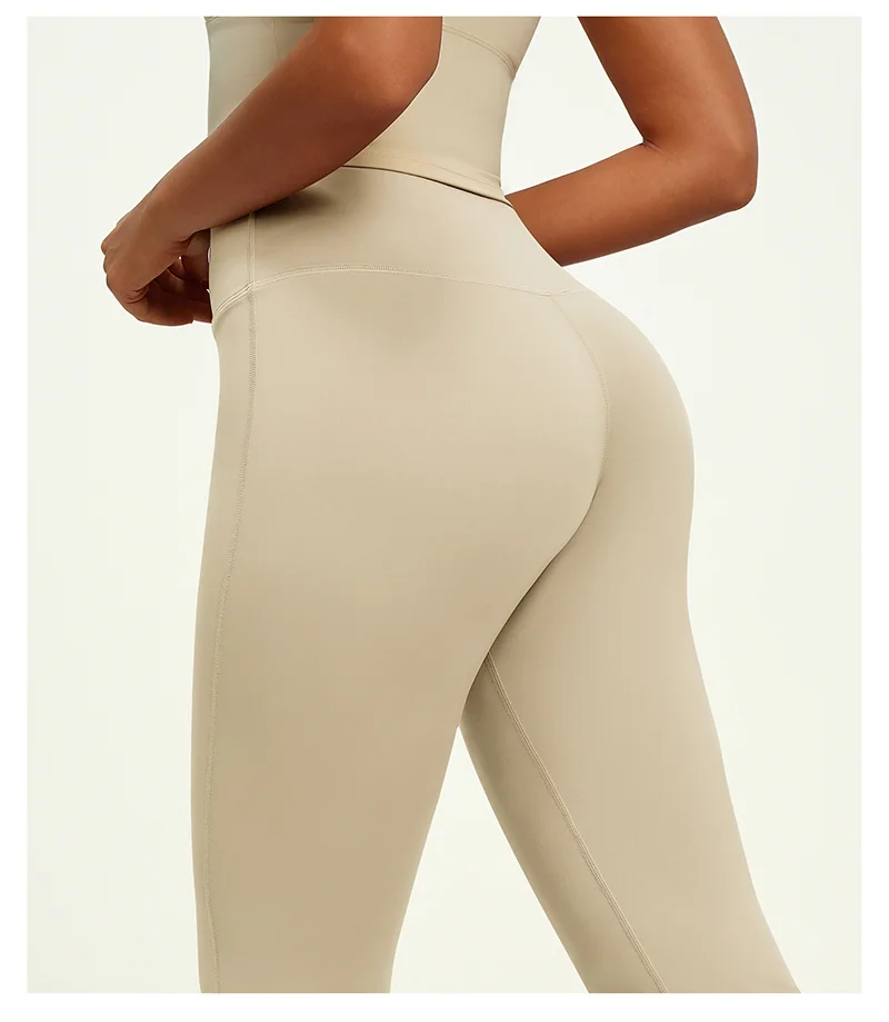 Yoga Pants For Women Hip Lifting Nude Feel Casual Wide Leg High Waist Scrunch Skin Friendly Sports Fashion Trousers