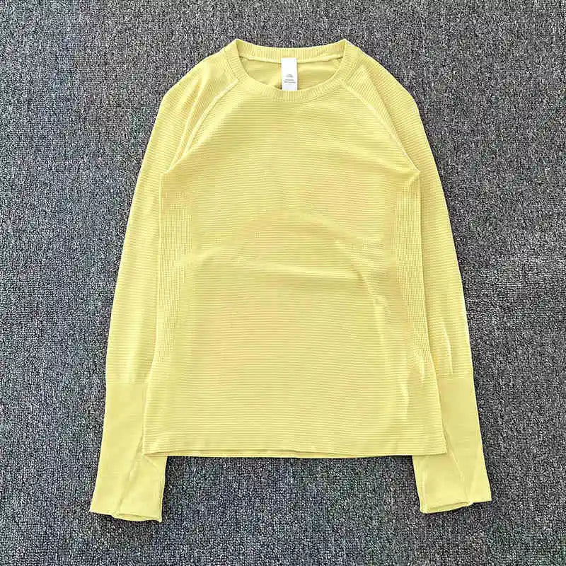 Yoga clothing top for women in spring and autumn, slim fit, long sleeved, running, Pilates training, fitness clothing