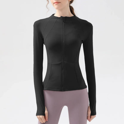 New yoga clothes for women, long sleeved running, fitness, slimming, versatile yoga jackets, training sports tops, jackets