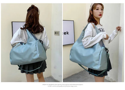 Yoga Mat Gym Bag For Women Sports Handbags Travel Fitness Tote Bag Yoga Swimming Shoulder Bag Large Capacity With Shoulder Strap