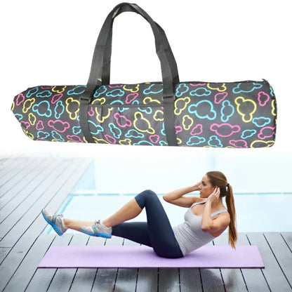 Yoga Mat Bag, Exercise Yoga Mat Carrying Bag with Smooth Zippers & Wide Strap Large Watertight Yoga Mat Storage Pockets 69HD