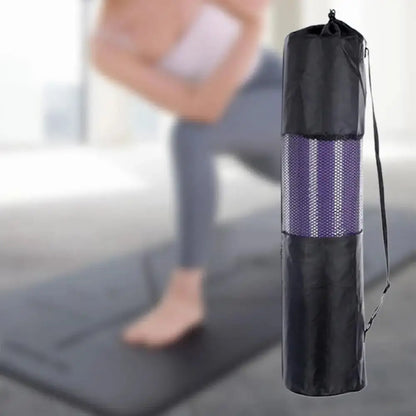 Yoga Mat Bag Portable Breathable Sports Bag with Adjustable Shoulder Straps Carry Mesh Storage Bag Fits Most Yoga Mats Black