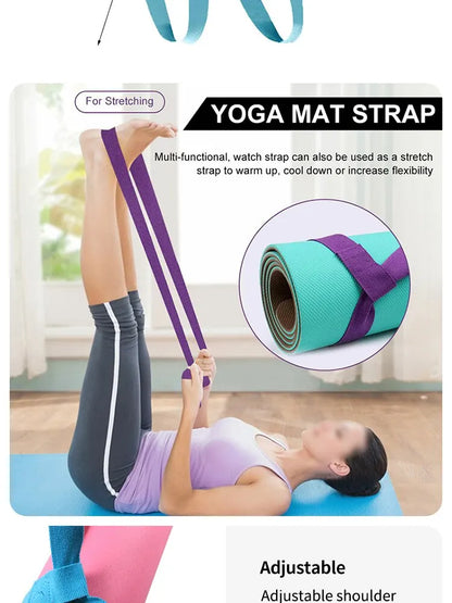Portable Yoga Mat Strap Belts Adjustable Storage Ties Sports Sling Shoulder Carry Strap Belt Exercise Stretch Fitness Equiment