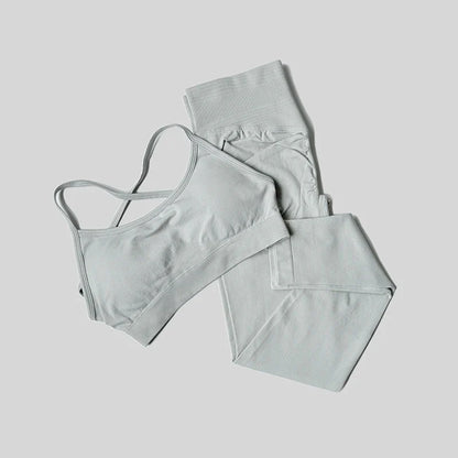 Yoga Set Workout Sets Women Tracksuit Gym Push Up Fitness Running Workout Sportswear Back Cross Sport Bra Leggings Shorts Suit