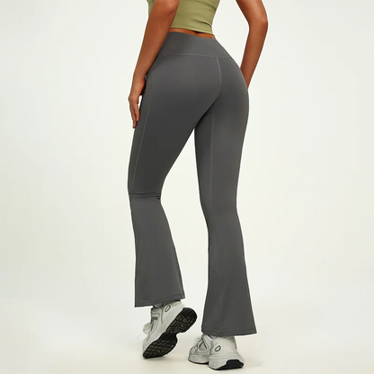 Yoga Pants For Women Hip Lifting Nude Feel Casual Wide Leg High Waist Scrunch Skin Friendly Sports Fashion Trousers