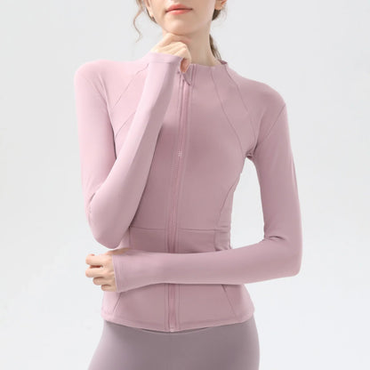 New yoga clothes for women, long sleeved running, fitness, slimming, versatile yoga jackets, training sports tops, jackets