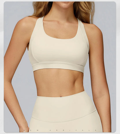 Yoga Bra for Women Hollow Out Beauty Back Gym Top Padded Sports Bra Running Fitness Bras Tight Workout Crop Top Sportswear