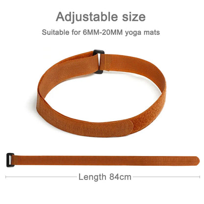 Non-Slip Yoga Mat Strap with Adjustable Fastener; Reliable Exercise Accessory Storage Bungee Cord