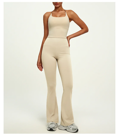 Yoga Pants For Women Hip Lifting Nude Feel Casual Wide Leg High Waist Scrunch Skin Friendly Sports Fashion Trousers