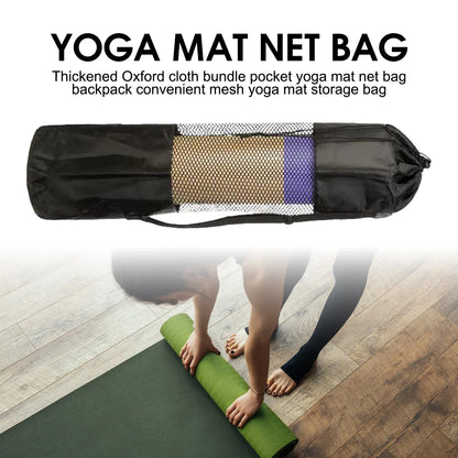 Yoga Mat Bag with Mesh Window Oxford Cloth Lightweight Waterproof for Gym Beach Travel Yoga Strap Storage