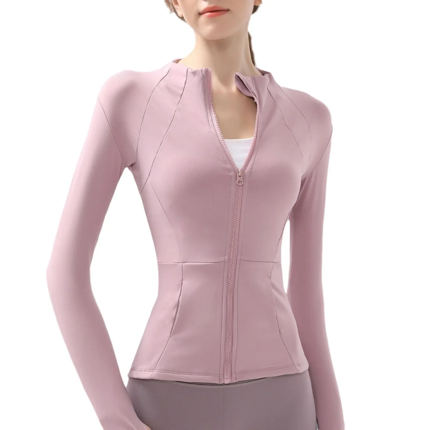 New yoga clothes for women, long sleeved running, fitness, slimming, versatile yoga jackets, training sports tops, jackets