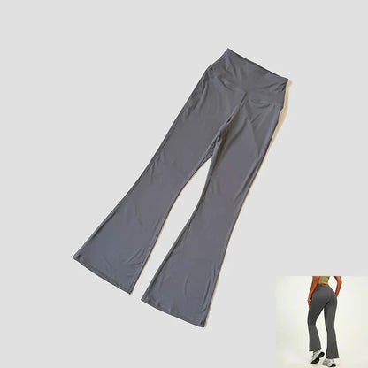 Yoga Pants For Women Hip Lifting Nude Feel Casual Wide Leg High Waist Scrunch Skin Friendly Sports Fashion Trousers