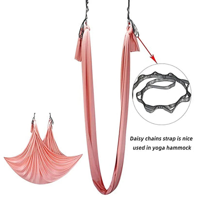 Yoga Stretch Belt Extender Strap Rope Outdoor Hanging Rope Climbing Rope Elastic Yoga Hammock Shoulder Strap for Aerial Yoga