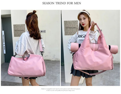 Yoga Mat Gym Bag For Women Sports Handbags Travel Fitness Tote Bag Yoga Swimming Shoulder Bag Large Capacity With Shoulder Strap