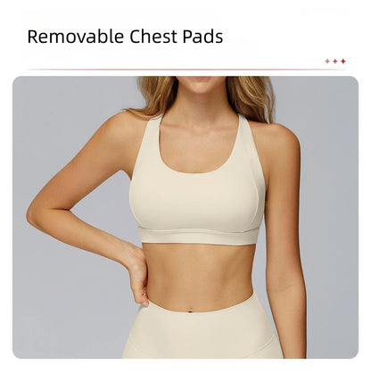 Yoga Bra for Women Hollow Out Beauty Back Gym Top Padded Sports Bra Running Fitness Bras Tight Workout Crop Top Sportswear