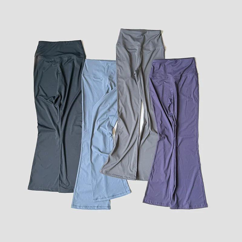 Yoga Pants For Women Hip Lifting Nude Feel Casual Wide Leg High Waist Scrunch Skin Friendly Sports Fashion Trousers