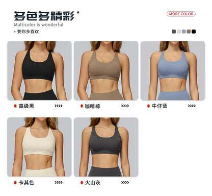 Yoga Bra for Women Hollow Out Beauty Back Gym Top Padded Sports Bra Running Fitness Bras Tight Workout Crop Top Sportswear